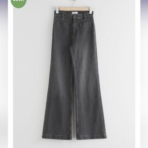 & Other Stories Flared Gray Jeans Size 26